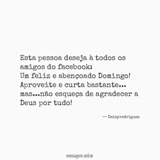 Esta pessoa deseja à todos os amigos do facebook