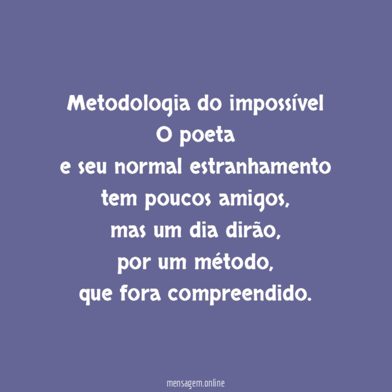 Metodologia do impossível