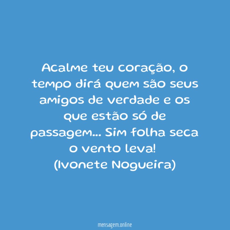Acalme teu coração