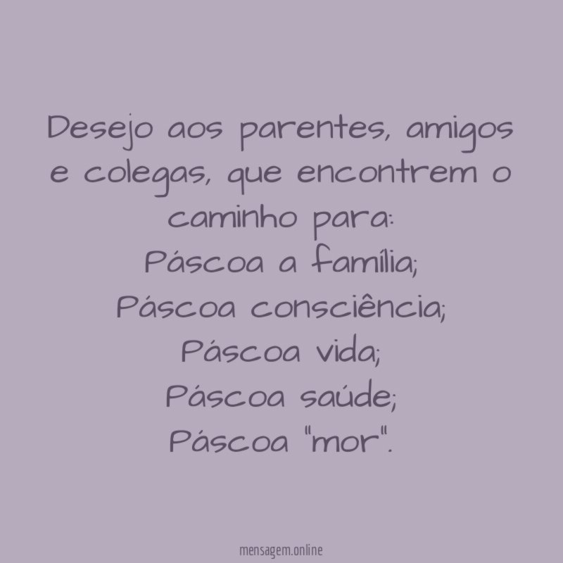 Desejo aos parentes