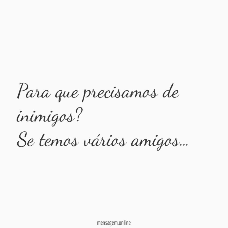 Para que precisamos de inimigos
