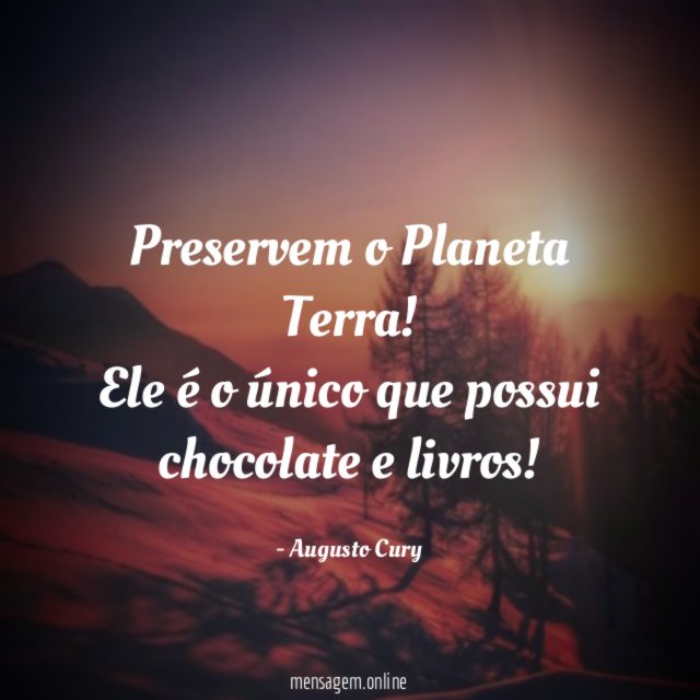 Preservem o Planeta Terra