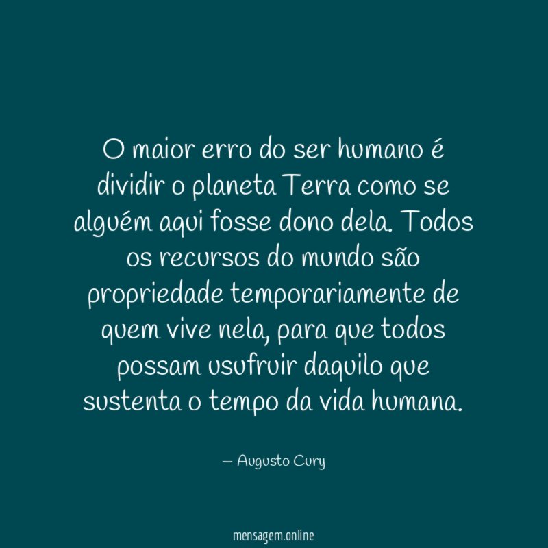 O maior erro do ser humano é dividir