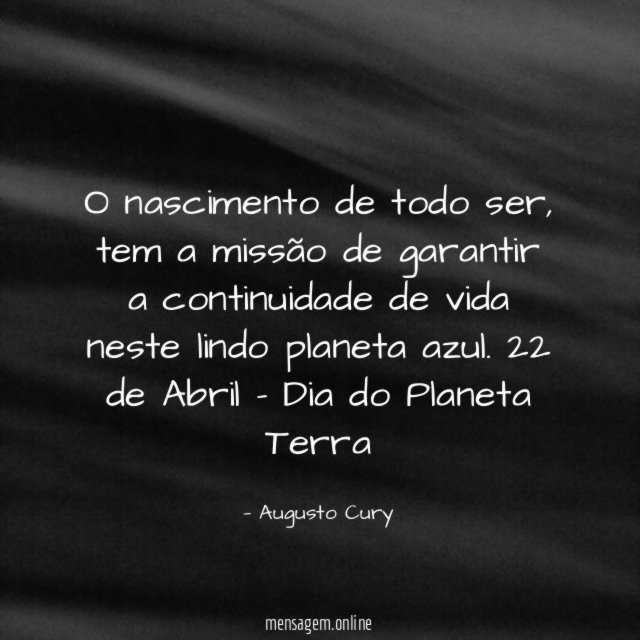 O nascimento de todo ser