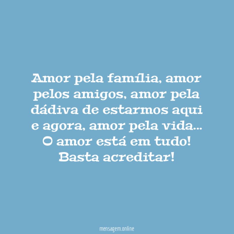 Amor pela família