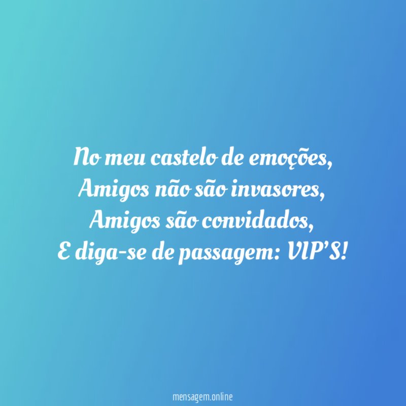 No meu castelo de emoções