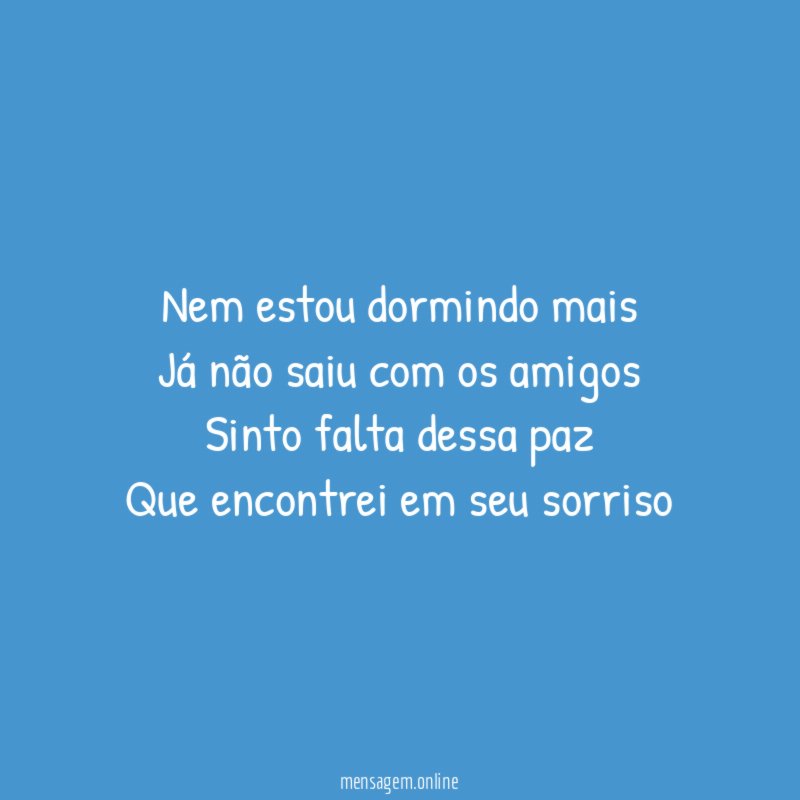 Nem estou dormindo mais Já não saiu com os