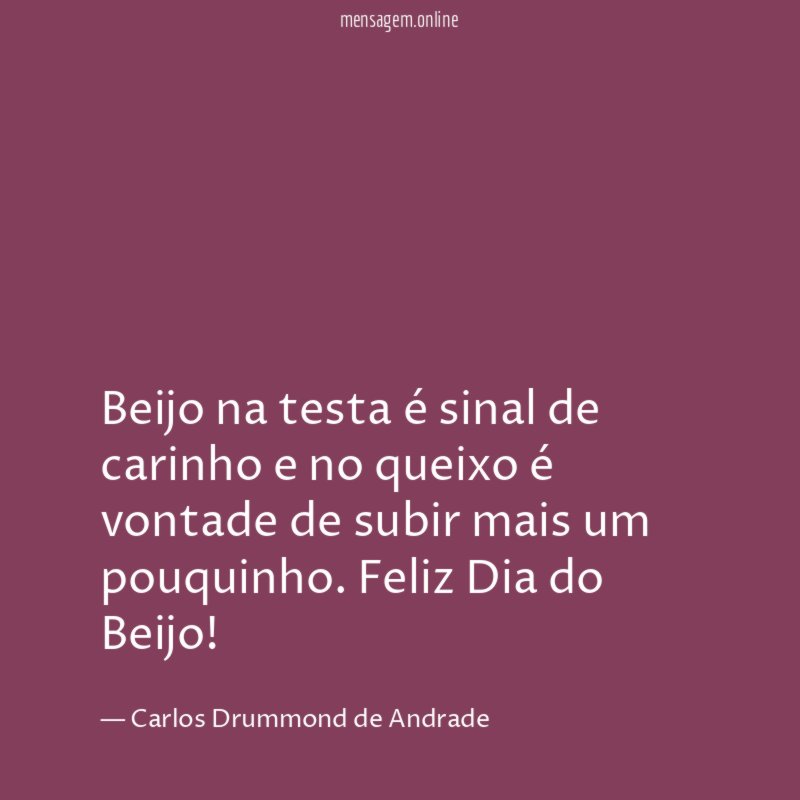 Beijo na testa é sinal de carinho