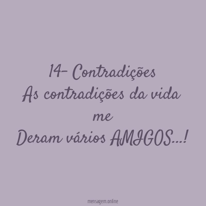 14- Contradições