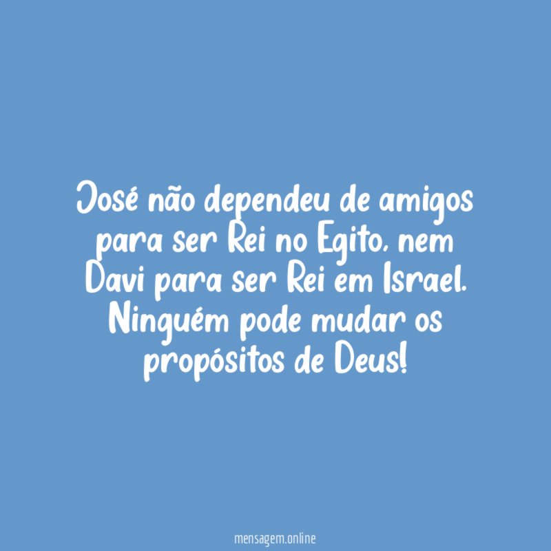 José não dependeu de amigos para ser Rei no Egito