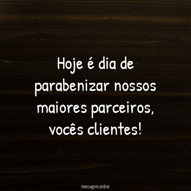 Hoje é dia de parabenizar nossos maiores parceiros