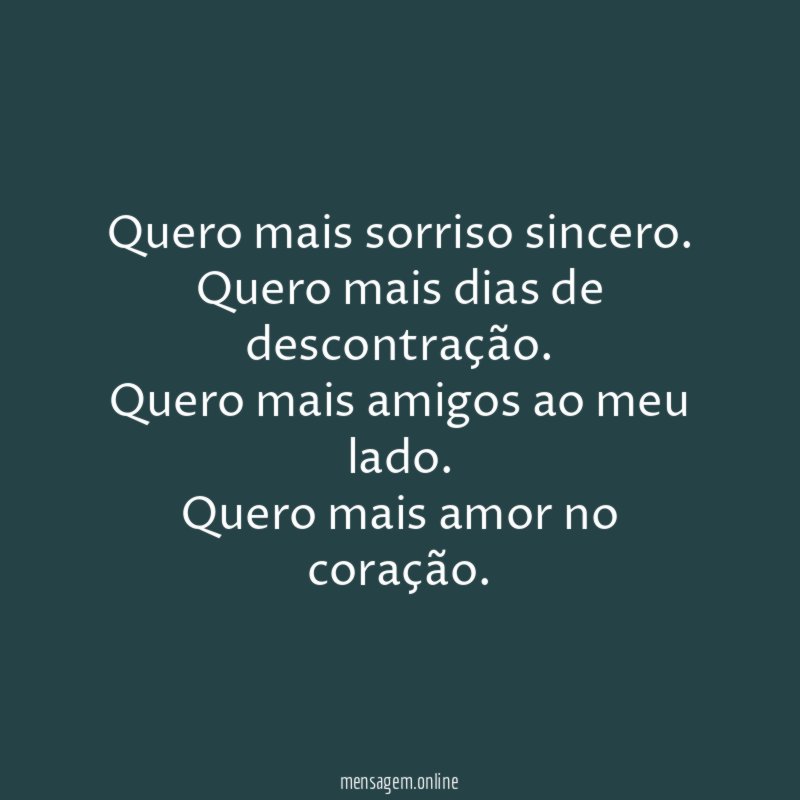 Quero mais sorriso sincero