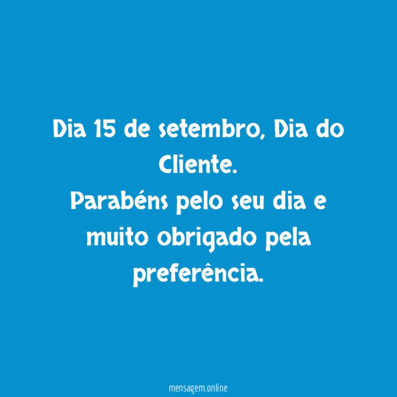 Dia 15 de setembro