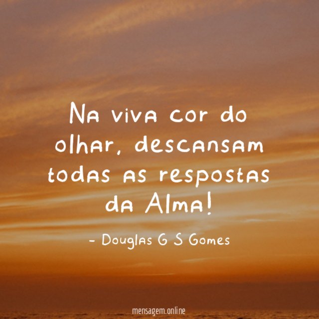 Na viva cor do olhar