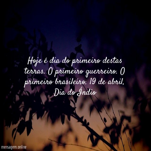 Hoje é dia do primeiro destas terras