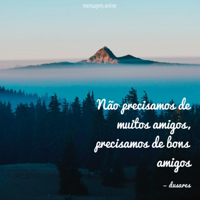 Não precisamos de muitos amigos