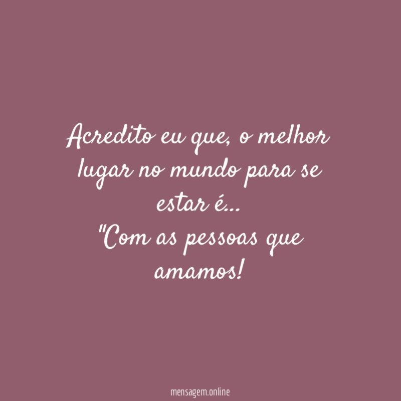Acredito eu que