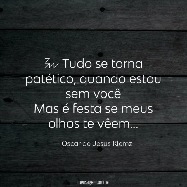 ” Tudo se torna patético