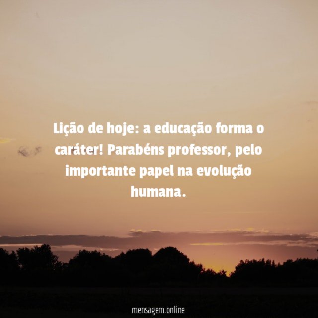 Lição de hoje
