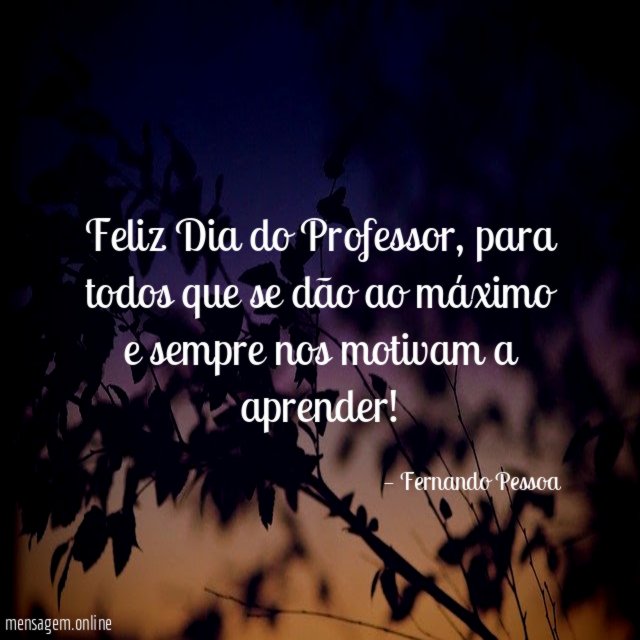 Feliz Dia do Professor