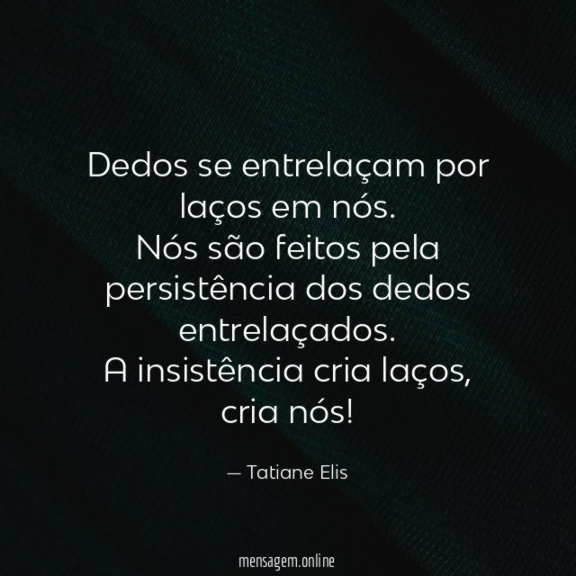 Dedos se entrelaçam por laços em nós