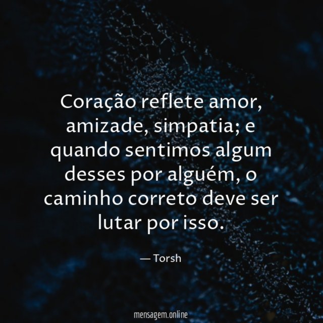 Coração reflete amor