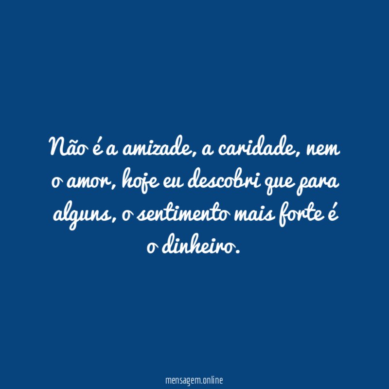 Não é a amizade