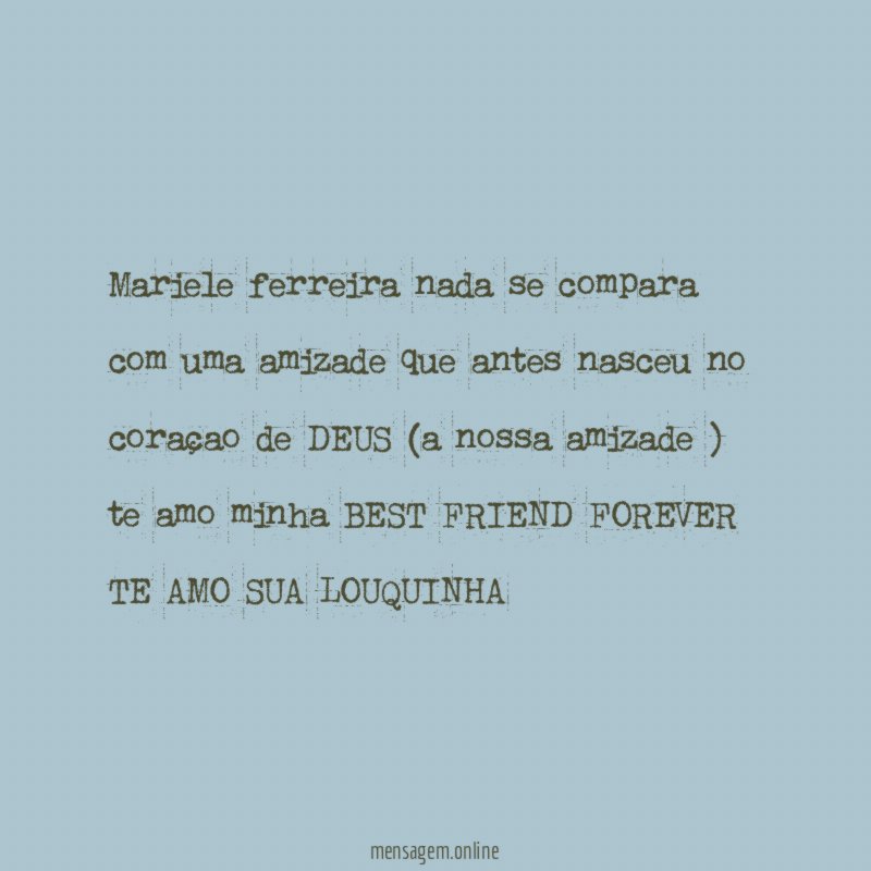 mariele ferreira nada se compara com uma amizade