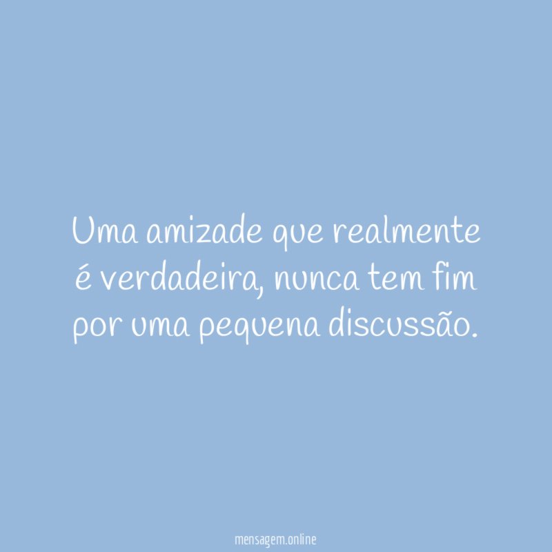 Uma amizade que realmente é verdadeira