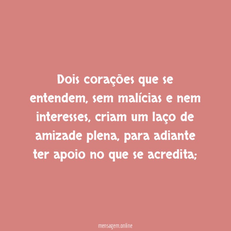 Dois corações que se entendem