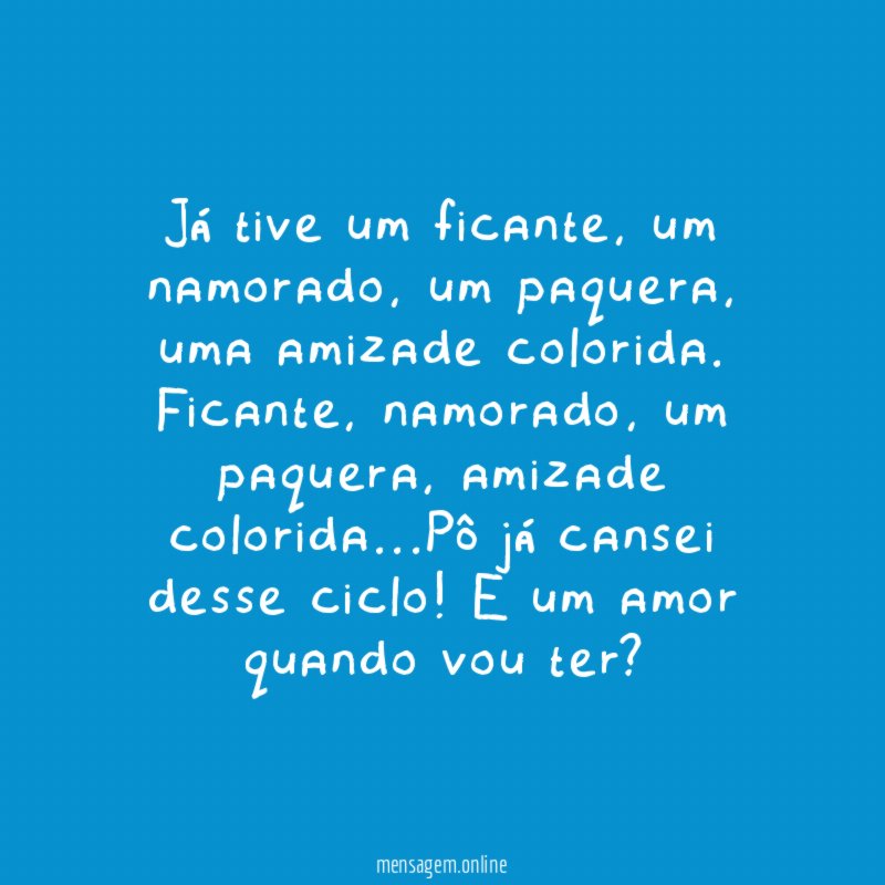 Já tive um ficante