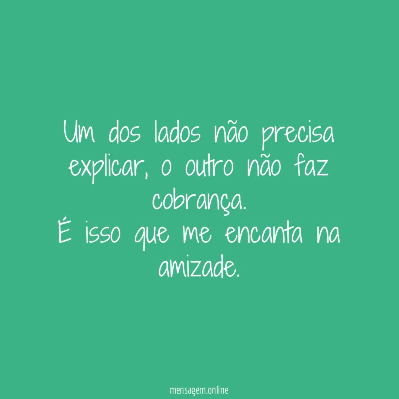 Um dos lados não precisa explicar