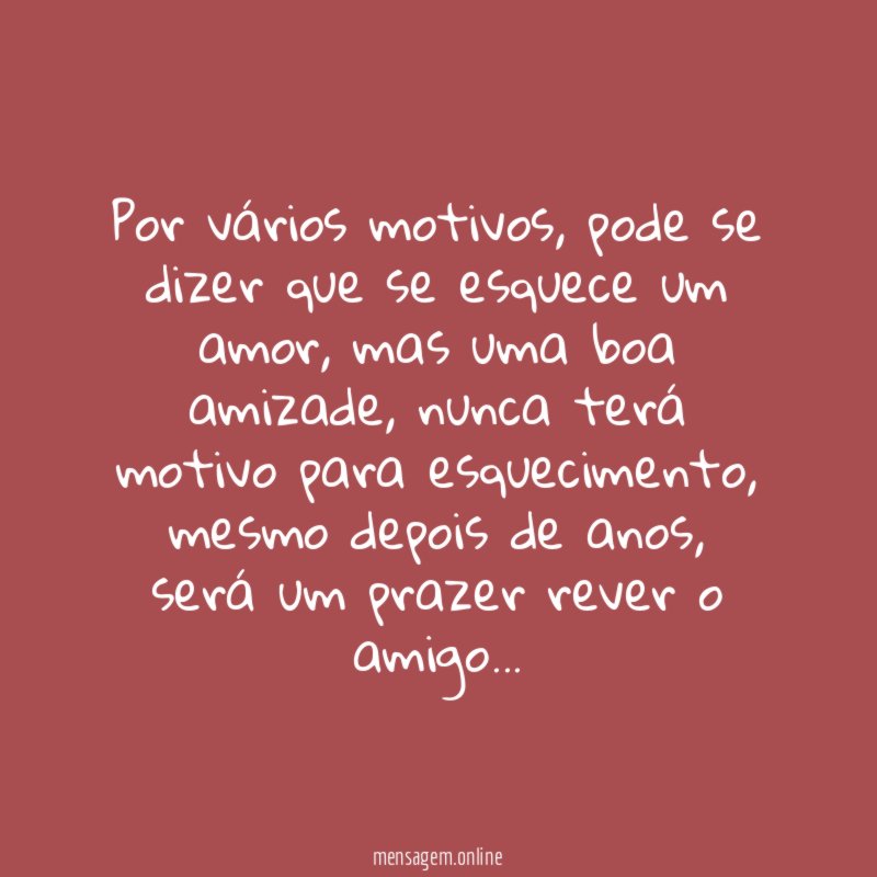 Por vários motivos