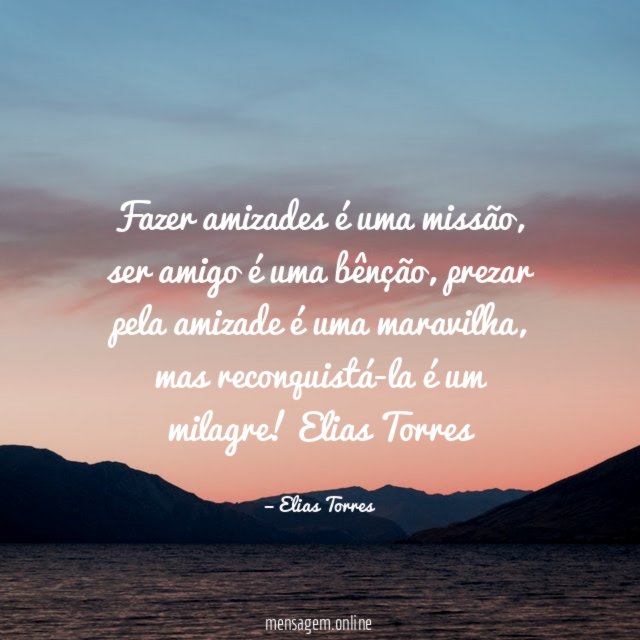 Fazer amizades é uma missão