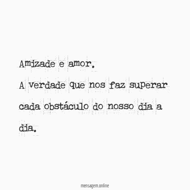 Amizade e amor
