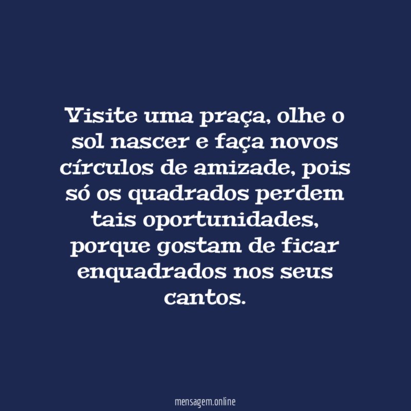 Visite uma praça