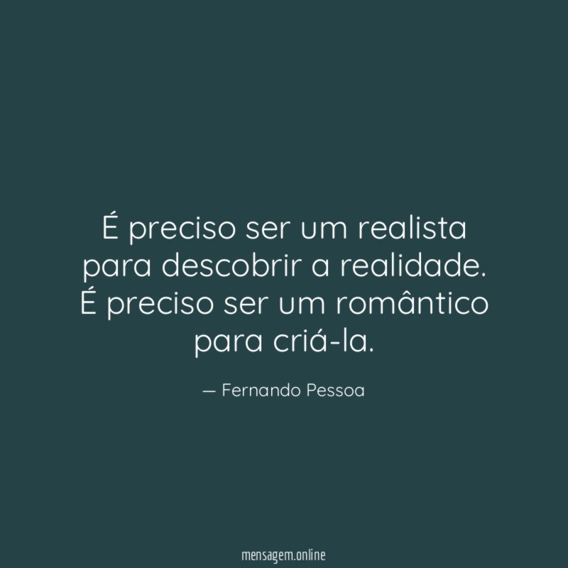 É preciso ser um realista para descobrir a realidade