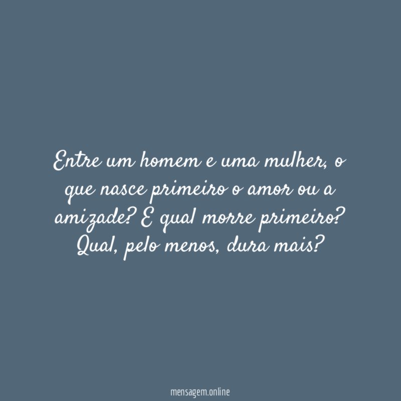 Entre um homem e uma mulher