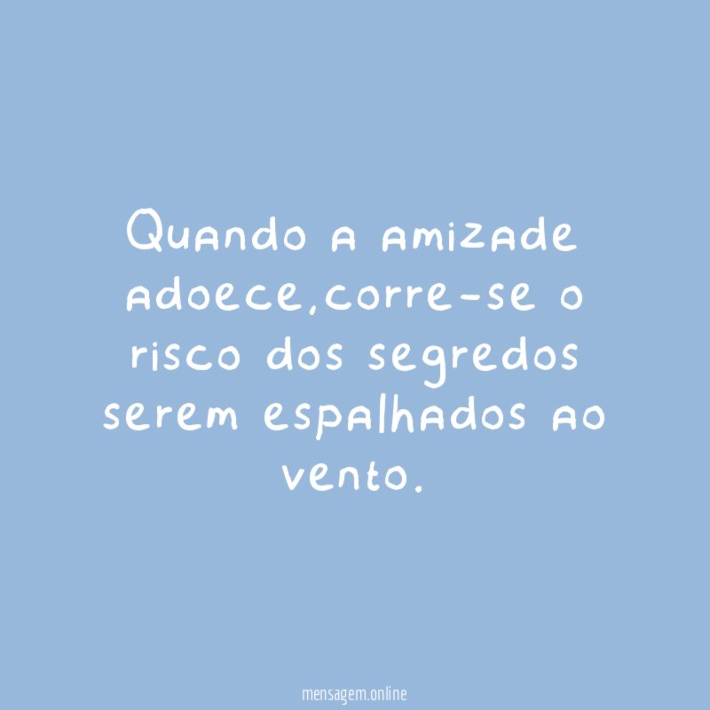 Quando a amizade adoece