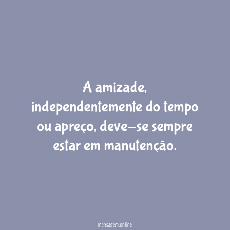 A amizade