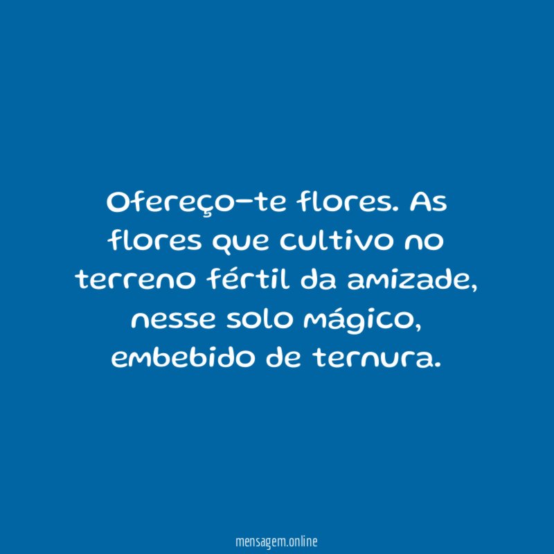 Ofereço-te flores