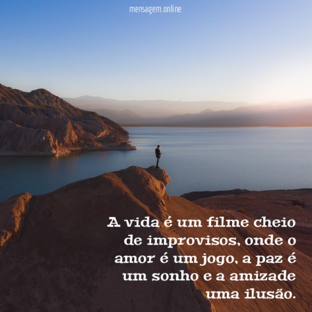 A vida é um filme cheio de improvisos