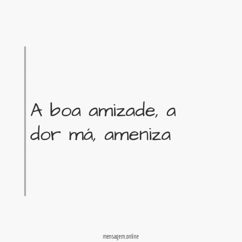 A boa amizade