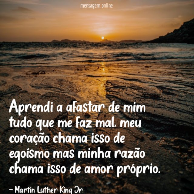 Aprendi a afastar de mim tudo que me faz mal