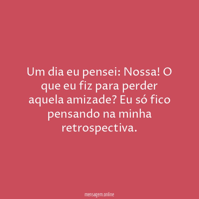 Um dia eu pensei