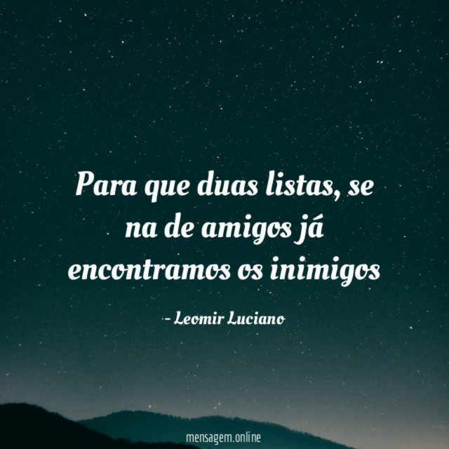 Para que duas listas