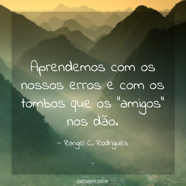 Aprendemos com os nossos erros e com os