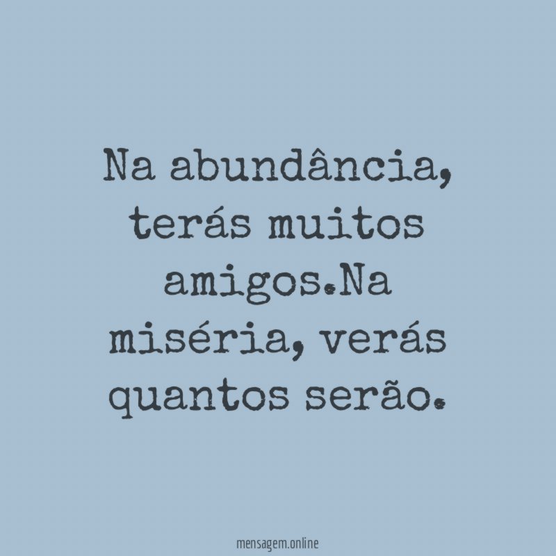 Na abundância