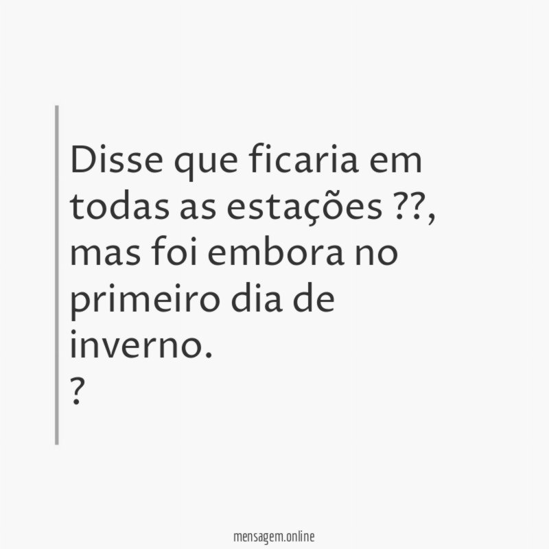 Disse que ficaria em todas as estações ?❄?☀