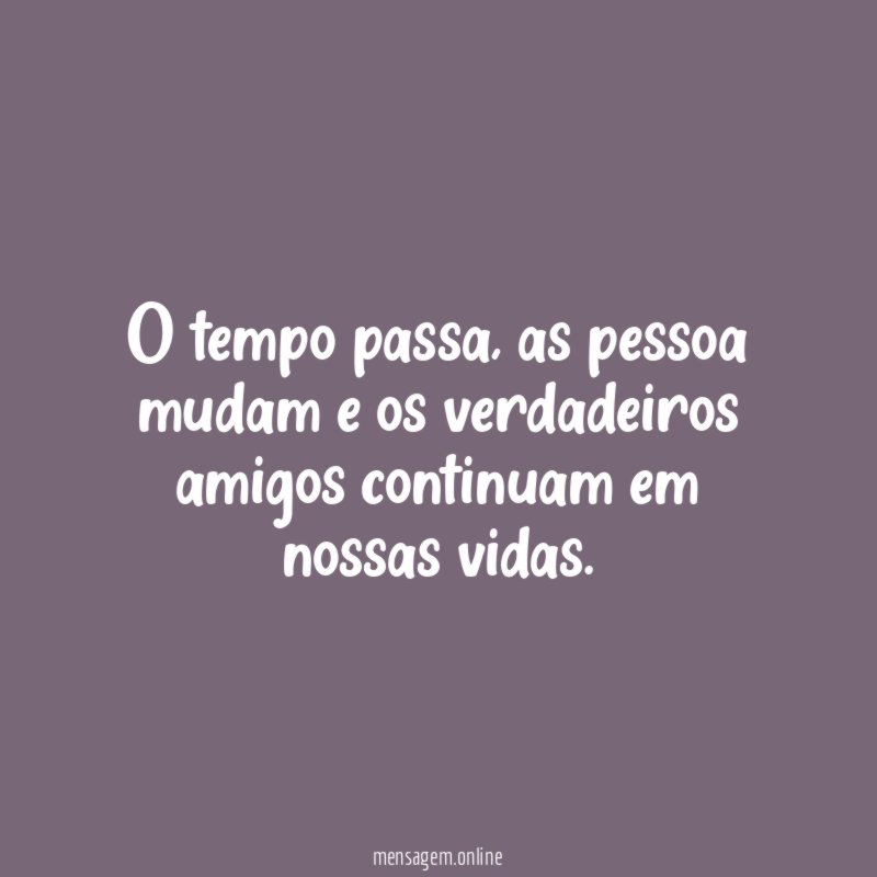 O tempo passa